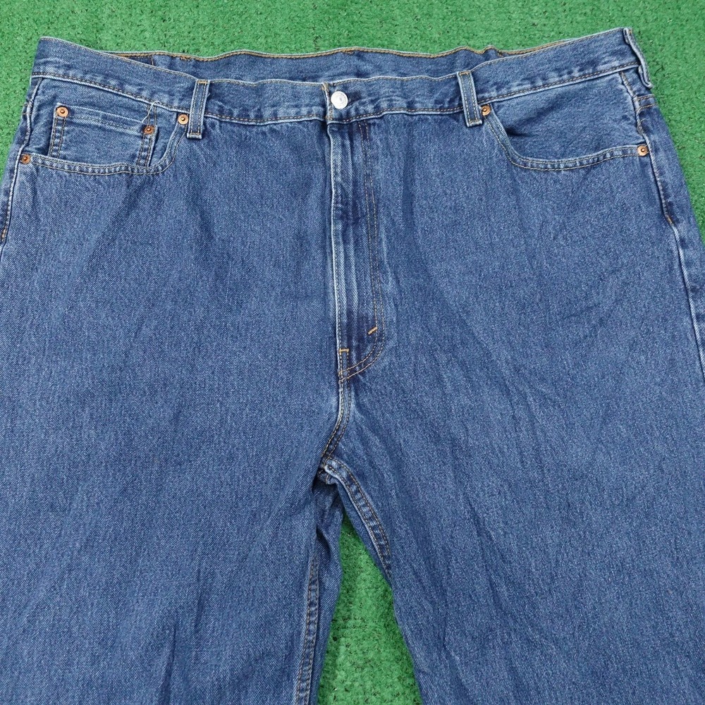 Levis 550 Jeans Mens 48x34 Blue Medium Wash Relaxed Fit Tapered Denim Pants - Picture 2 of 8